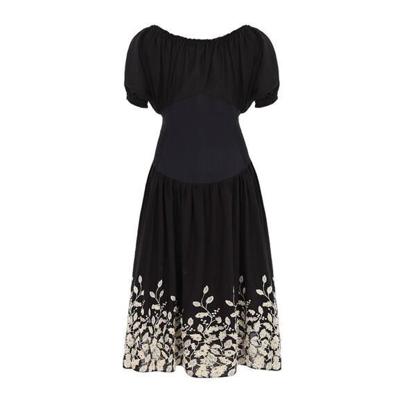 My Beachy Side Mariposa Off The Shoulders Embroidered Smocked Corset Dress Sz M - Picture 14 of 14